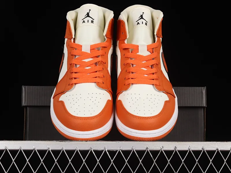All Categories Air Jordan Jordan Series Basketball Shoes Air Jordan 1 Mid Air Jordan 1 Mid SE "Sport Spice" AJ1 Joe 1 White Orange Zhongbang Basketball Shoes DV1302-100